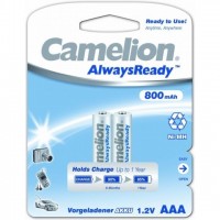 акк. Camelion AAA 800mAh-NiMh Always Ready BL-2