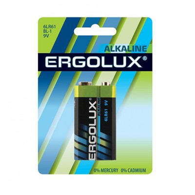 эл. пит. Ergolux 6LR61 Alkaline BL-1