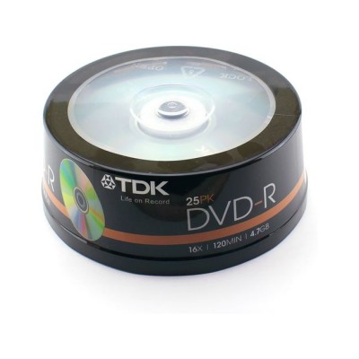 компактдиск TDK DVD+R 4,7GB 16x Cake box/25