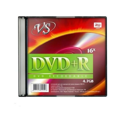 компактдиск VS DVD-R 4,7 GB 16x, Slim/5