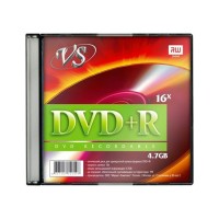 компактдиск VS DVD+R 4,7 GB 16x, Slim/5 компактдиск VS DVD+R 4,7 GB 16x, Slim/5