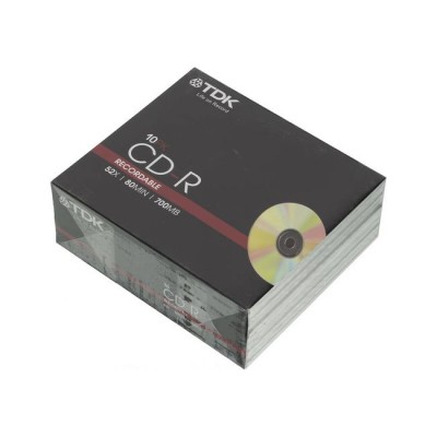 компактдиск TDK CD-R 80 52x, SlimCase/10