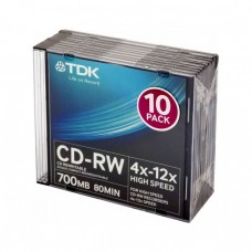 компактдиск TDK CD-RW 80 4-12х SL/10