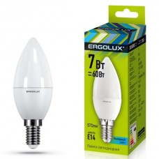 Ergolux LED-C35-7W-E14-3000K (7Вт=60Вт.,172-265V свеча)