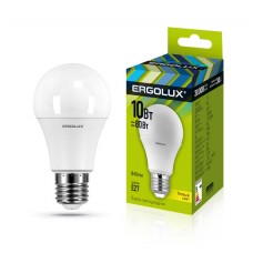 Ergolux LED-А60-10W-E27-3000K (10Вт=80Вт.,172-265V,обычная)