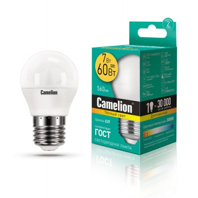 Camelion LED7-G45/830/E27 (7Вт=60Вт 220В)