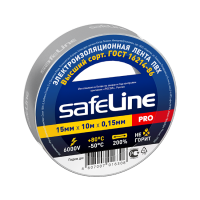 Изолента Safeline 15/10 серо-стальной